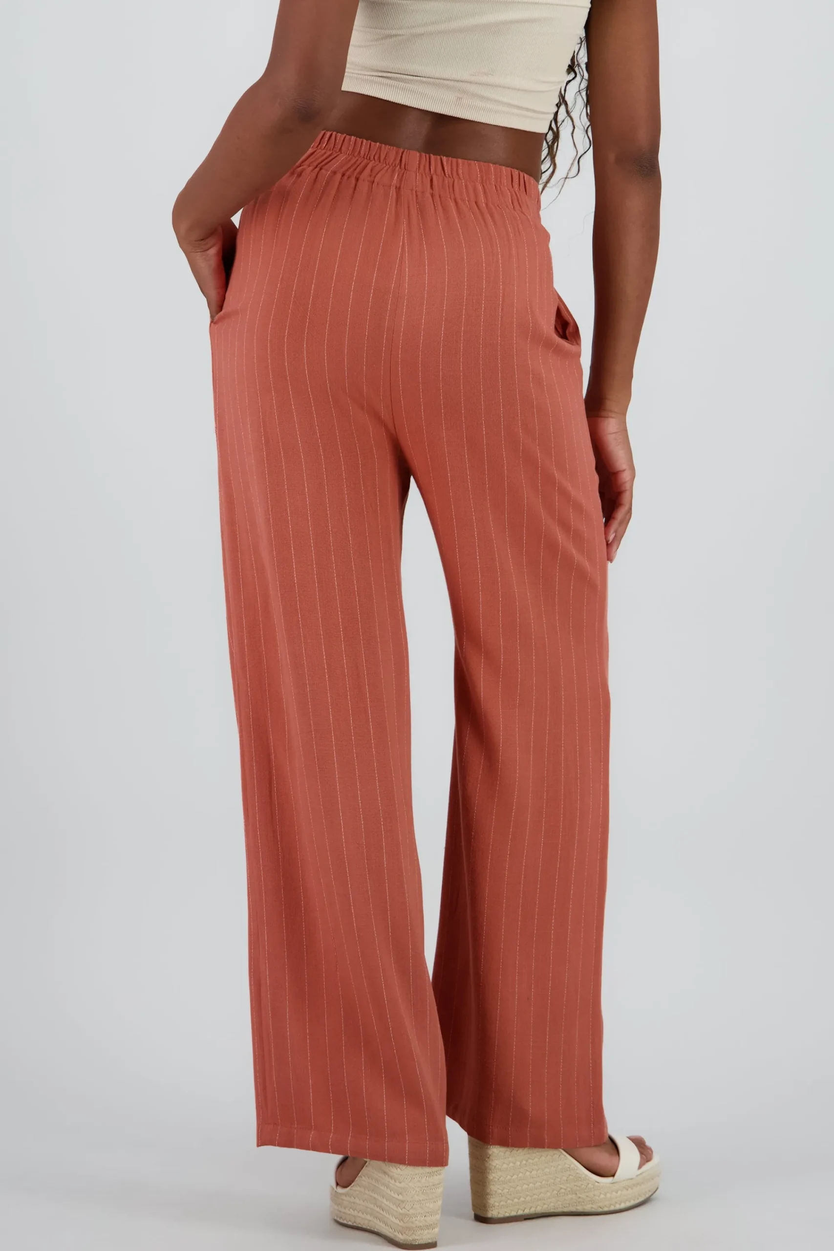 Shasa Wide Leg Striped Pants