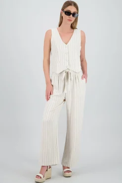 Shasa Wide Leg Striped Pants