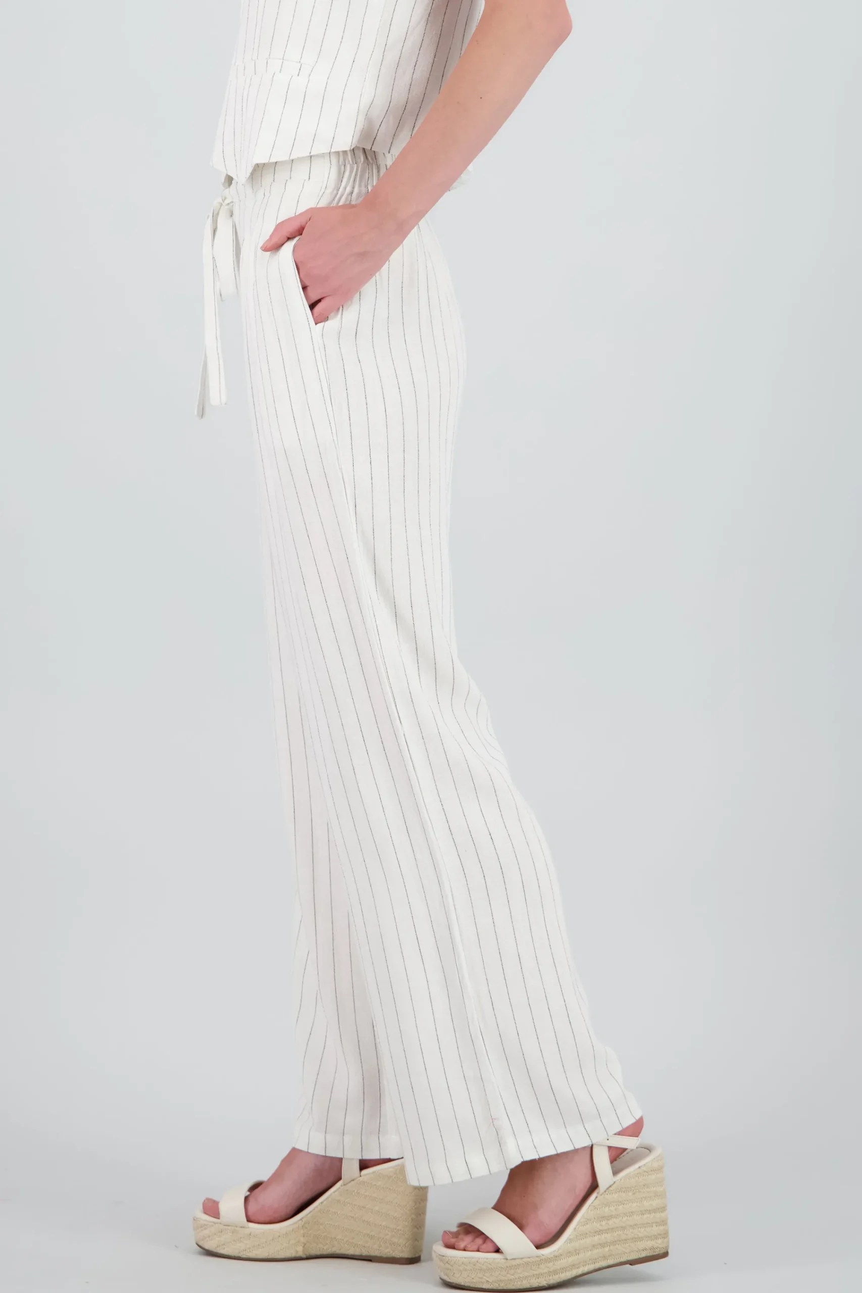 Shasa Wide Leg Striped Pants