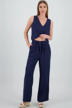 Shasa Wide Leg Striped Pants