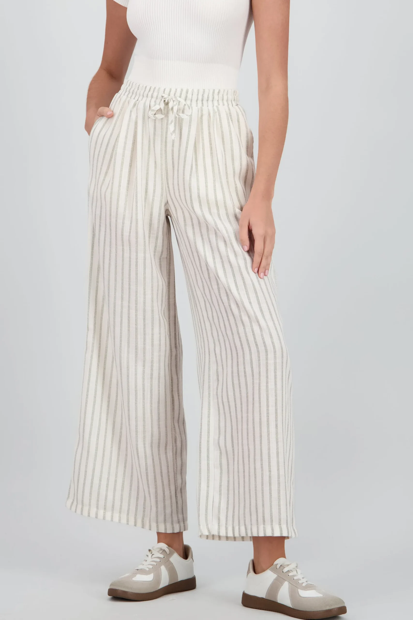 Shasa Wide Leg Striped Pants