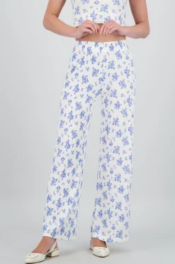 Shasa Wide Leg Textured Pants