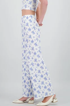 Shasa Wide Leg Textured Pants