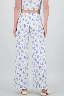 Shasa Wide Leg Textured Pants