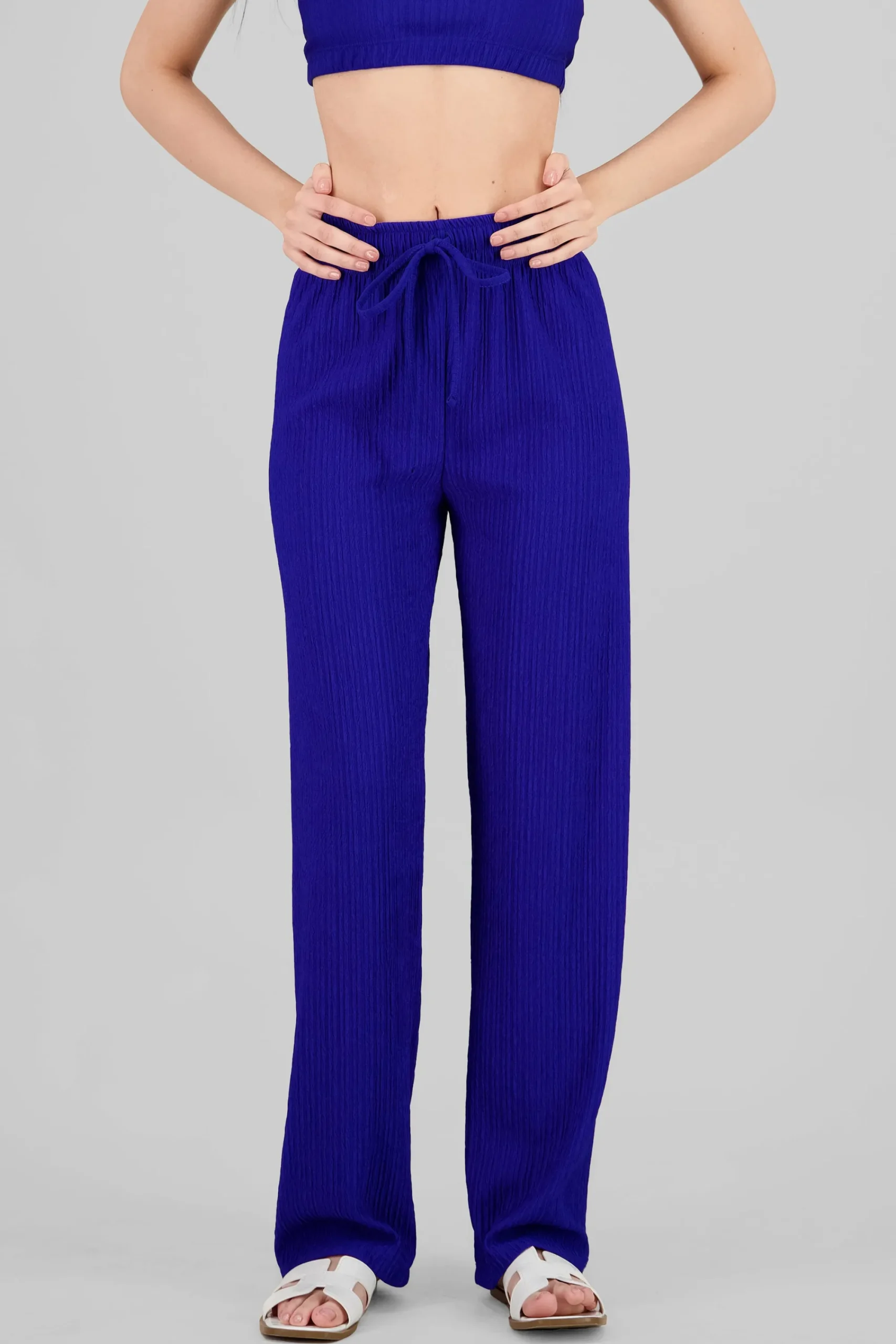 Shasa Wide leg textured pants