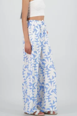 Shasa Wide Leg Tropical Print Pants