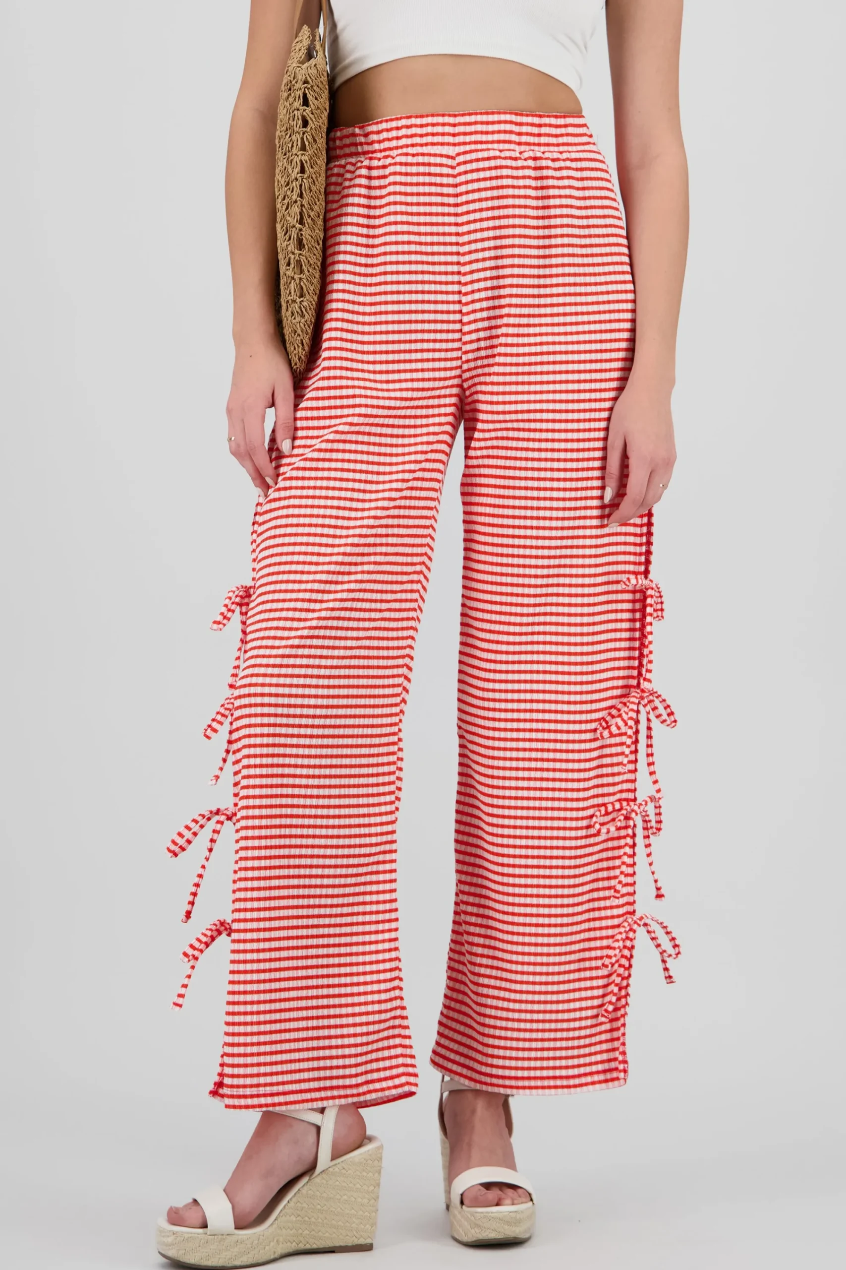 Shasa Wide Pants with Bow Detail