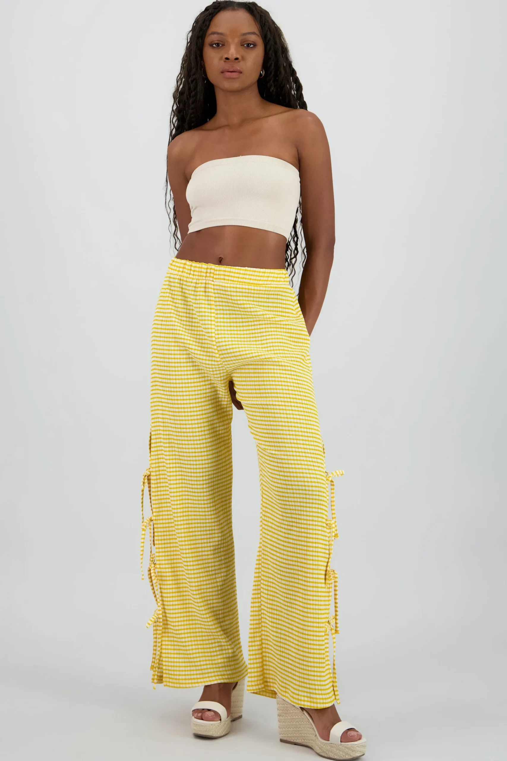 Shasa Wide Pants with Bow Detail