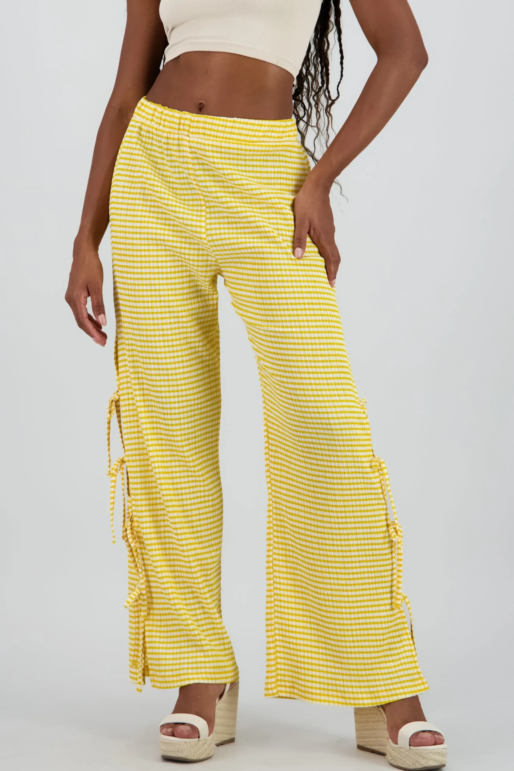 Shasa Wide Pants with Bow Detail