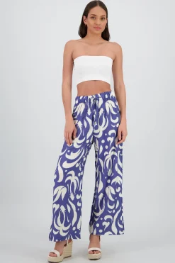 Shasa Wide Pants with Elastic Waistband