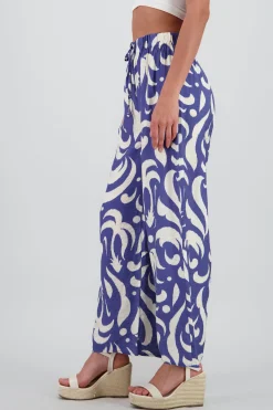 Shasa Wide Pants with Elastic Waistband