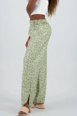 Shasa Wide Pants with Smocked Waist Detail