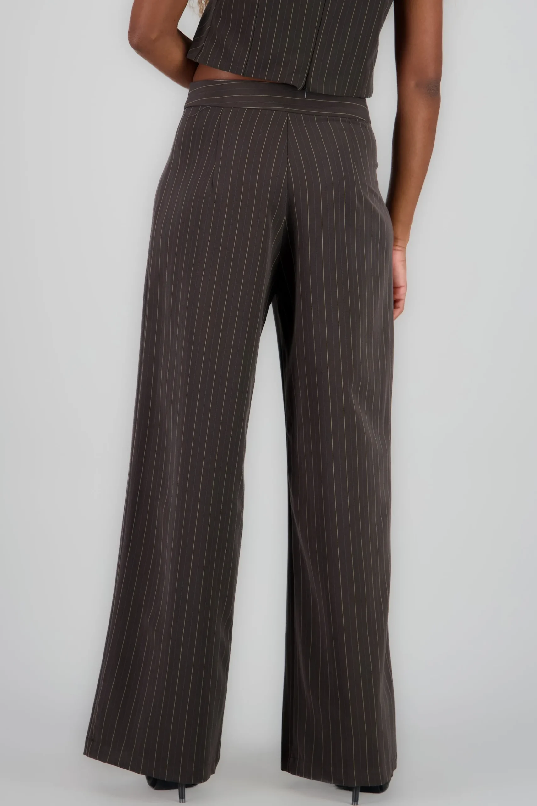 Shasa Wide Pleated Striped Pants