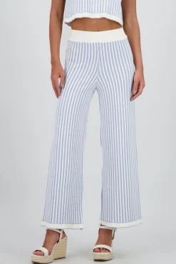 Shasa Wide Striped Knit Pants