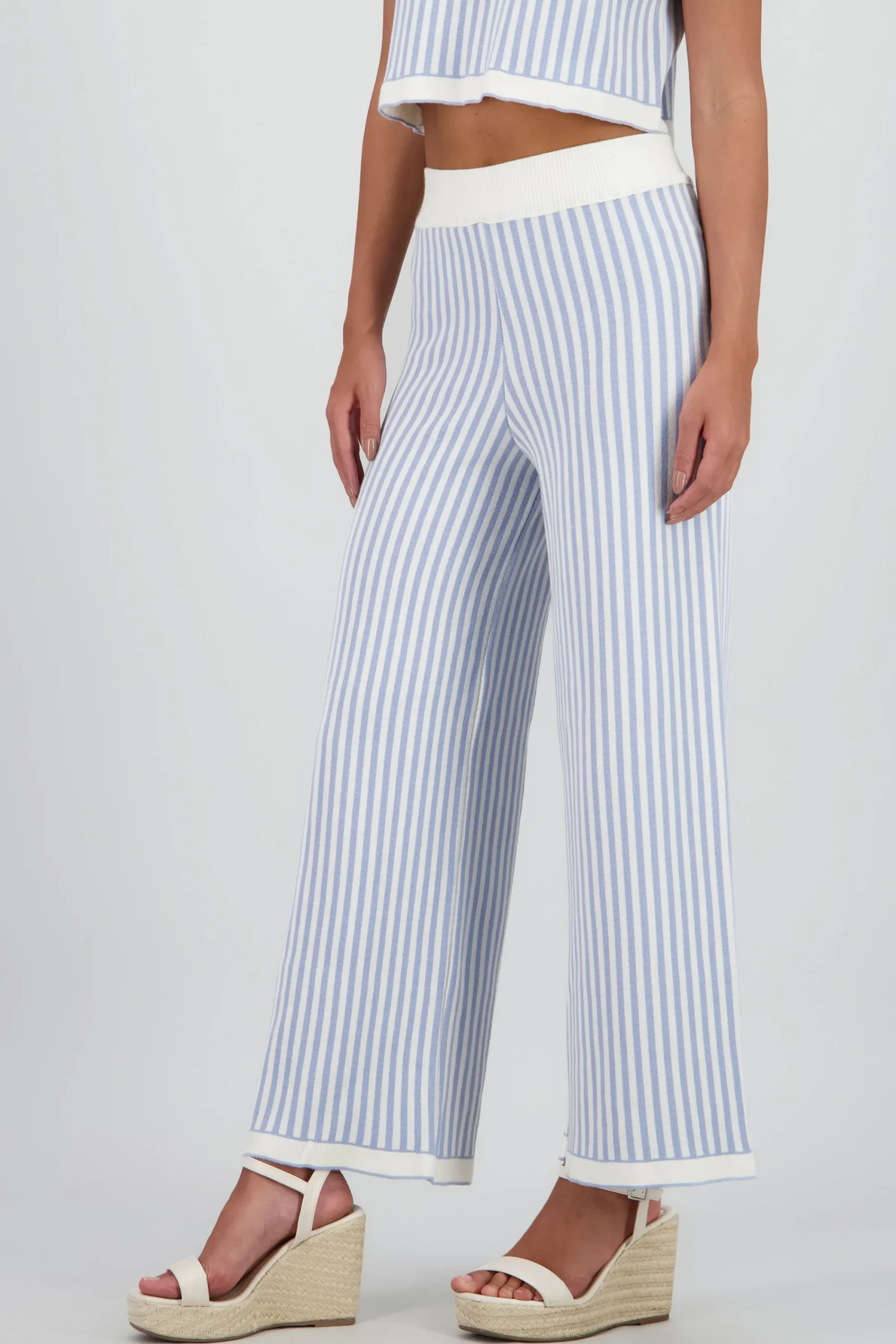 Shasa Wide Striped Knit Pants