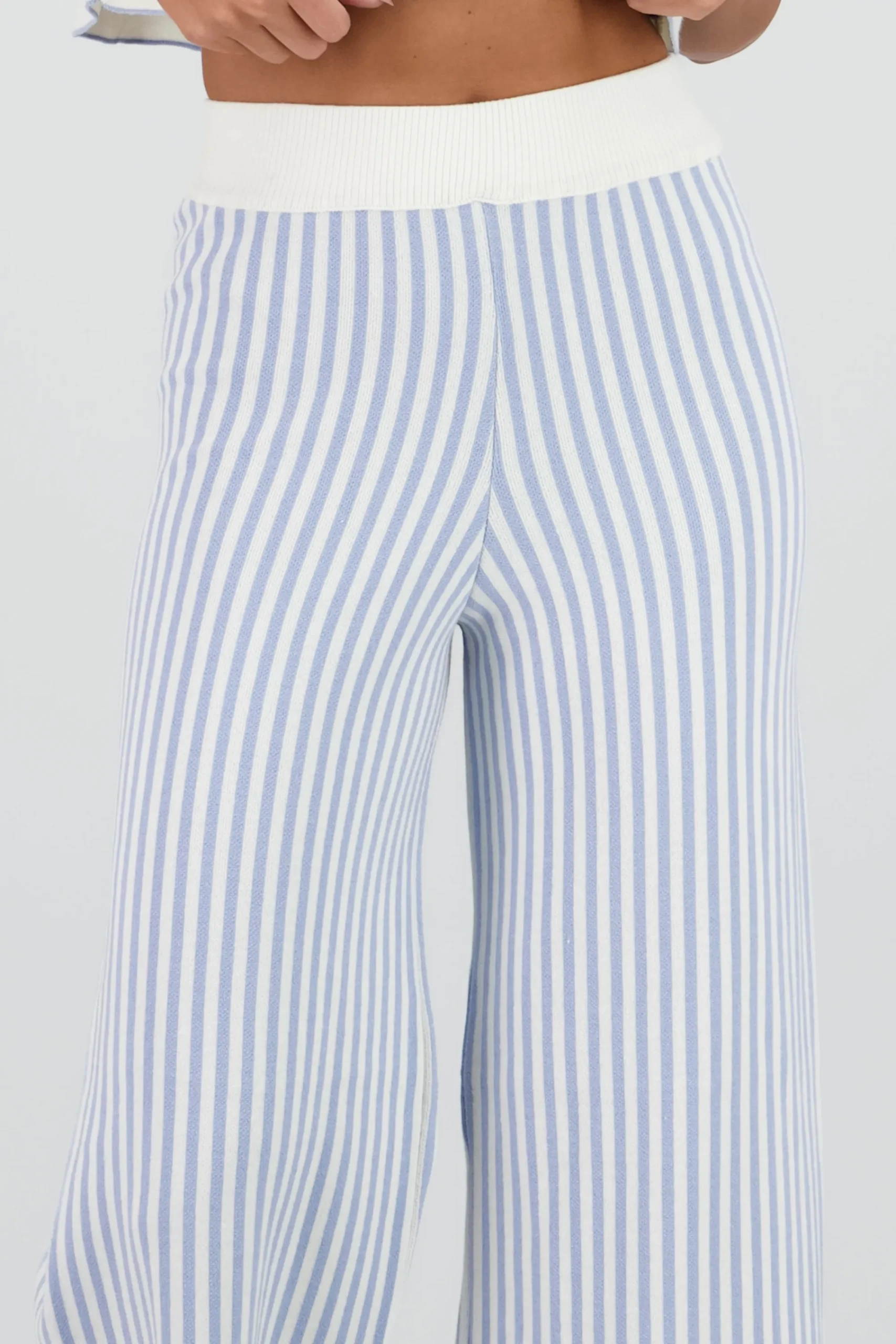Shasa Wide Striped Knit Pants