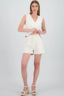 Shasa Wide Striped Shorts