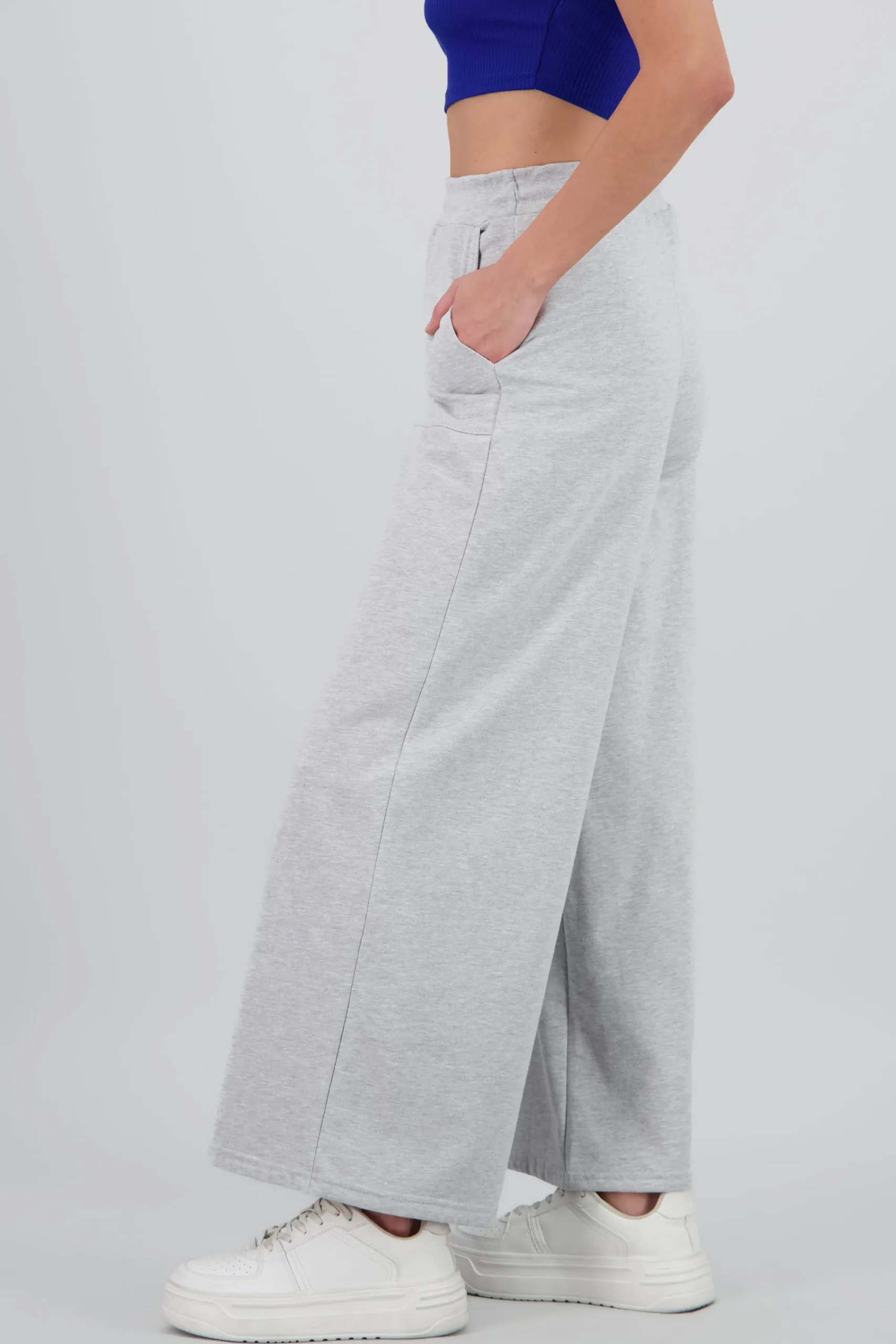 Shasa Wide Sweatpants with Elastic Waist
