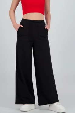 Shasa Wide Sweatpants with Elastic Waist