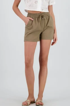 Shasa Wide Waistband and Detail Shorts