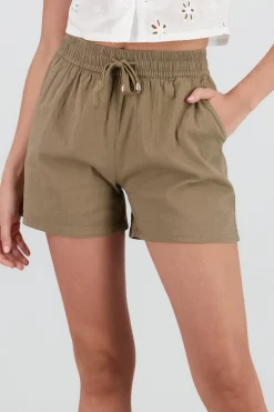Shasa Wide Waistband and Detail Shorts