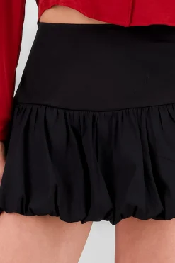 Shasa Wide Waistband Mini Bubble Skirt