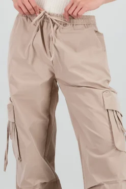 Shasa Wide-Leg Pants with Pocket and Tie Detail