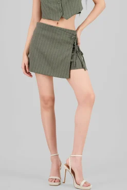 Shasa Wrap Striped Skort