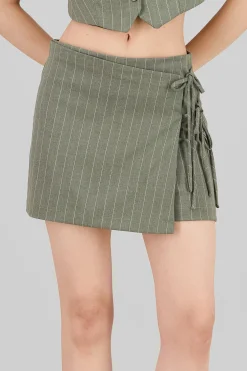 Shasa Wrap Striped Skort