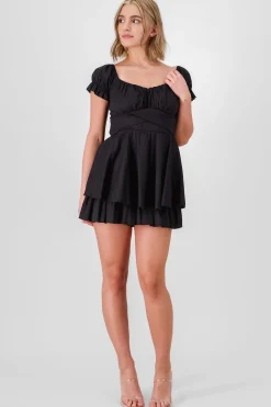 Shasa Wrinkled Bustier Mini Dress