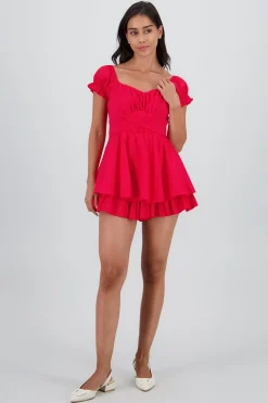 Shasa Wrinkled Bustier Mini Dress