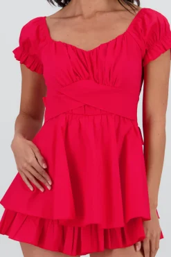 Shasa Wrinkled Bustier Mini Dress