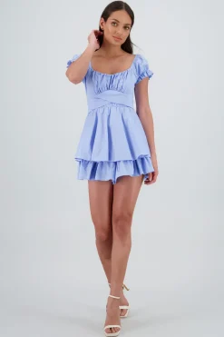 Shasa Wrinkled Bustier Mini Dress