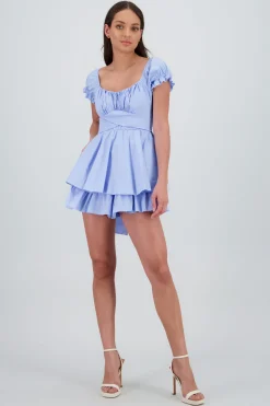 Shasa Wrinkled Bustier Mini Dress