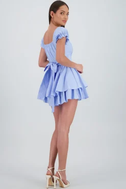Shasa Wrinkled Bustier Mini Dress