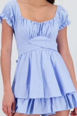Shasa Wrinkled Bustier Mini Dress