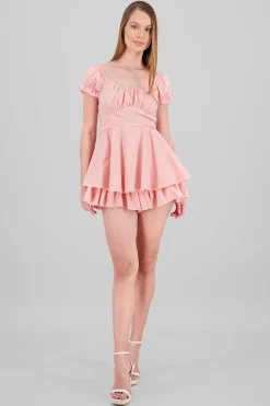 Shasa Wrinkled Bustier Mini Dress