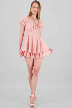 Shasa Wrinkled Bustier Mini Dress