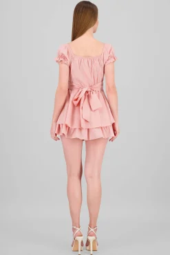 Shasa Wrinkled Bustier Mini Dress