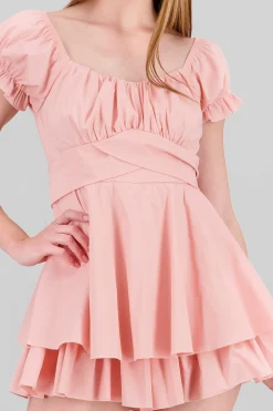 Shasa Wrinkled Bustier Mini Dress