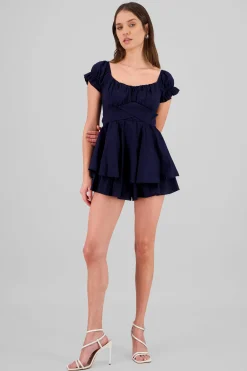 Shasa Wrinkled Bustier Mini Dress