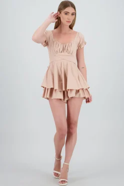 Shasa Wrinkled Bustier Mini Dress