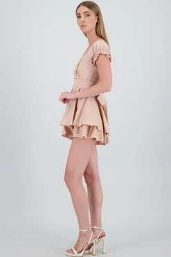 Shasa Wrinkled Bustier Mini Dress