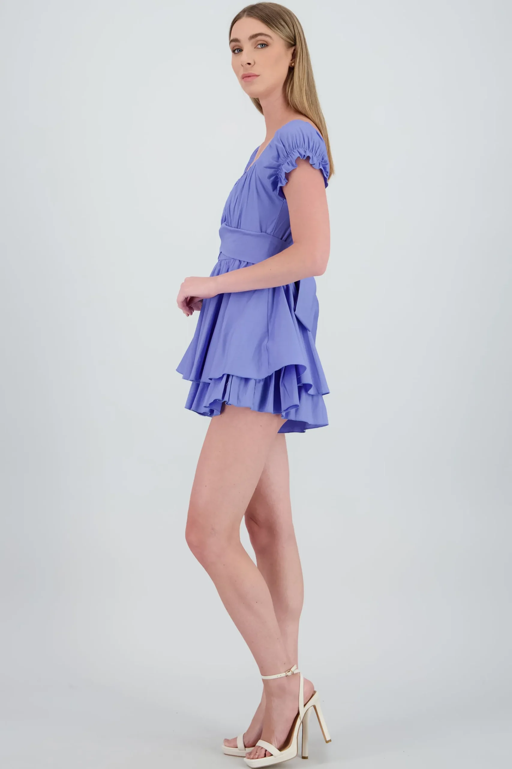 Shasa Wrinkled Bustier Mini Dress