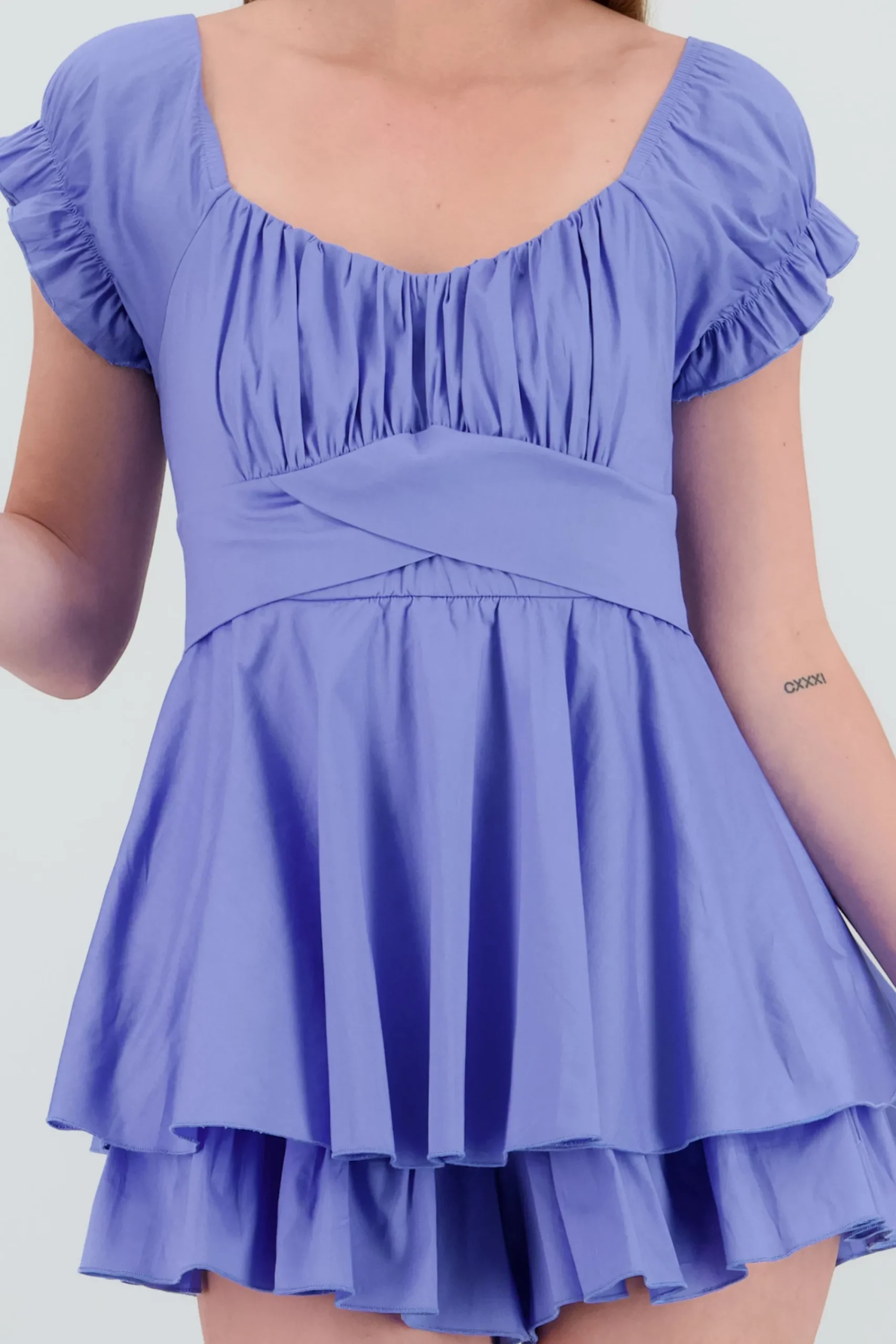 Shasa Wrinkled Bustier Mini Dress
