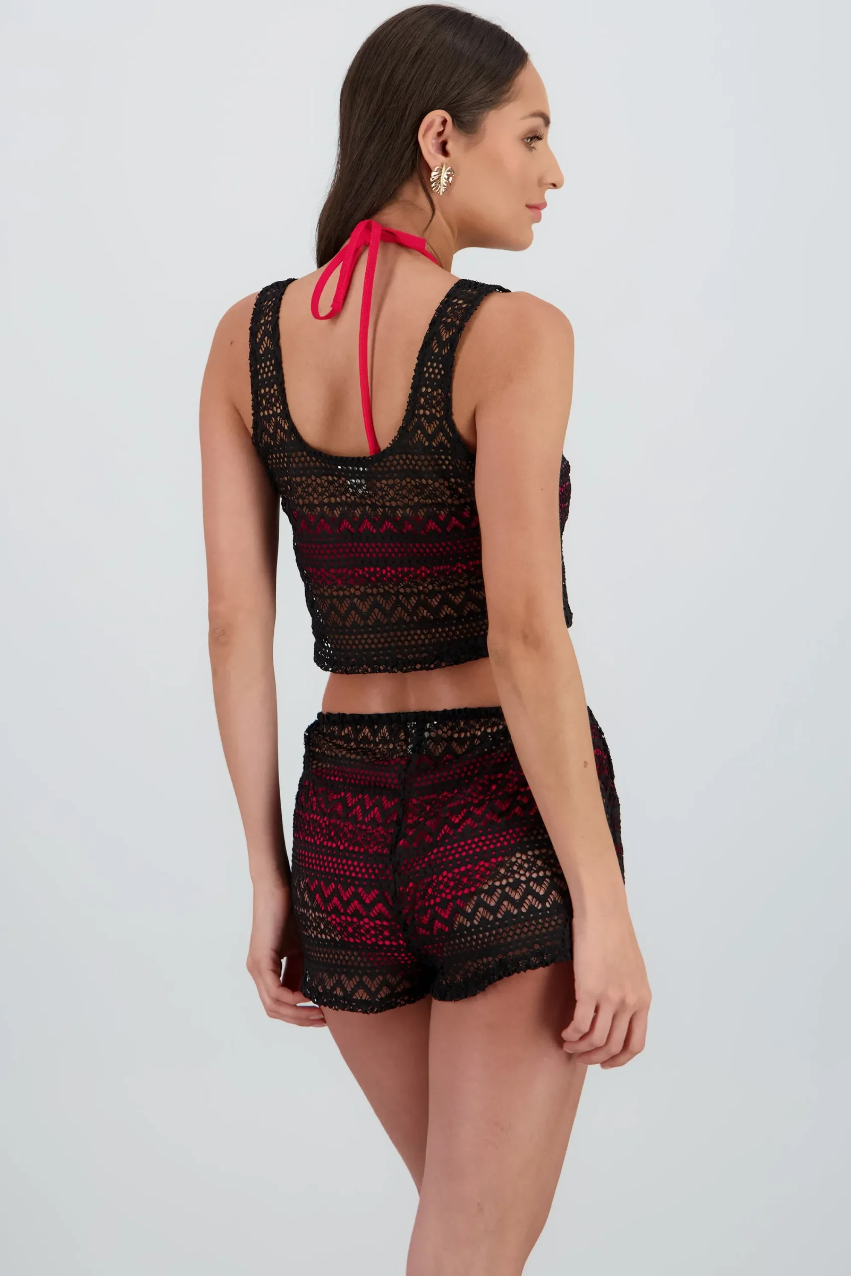 Shasa Zig Zag Knit Spaghetti Strap Top